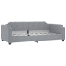 Sofá-cama, Sofá conversível 90x190 cm tecido cinzento-claro
