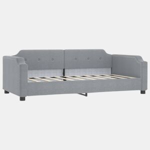 Sofá-cama, Sofá conversível 90x190 cm tecido cinzento-claro