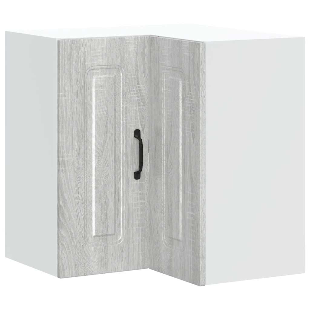 Armario de cocina de esquina de pared - Mueble cocina 57 Roble/ Gris