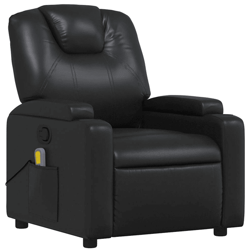Poltrona de massagens reclinável - Poltrona relax couro artificial preto