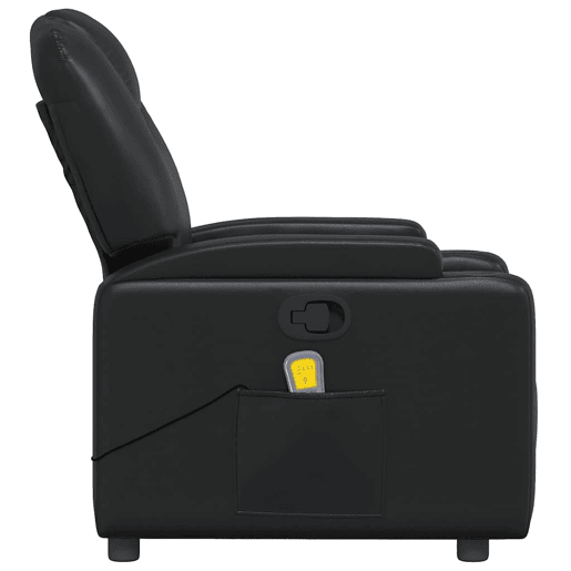 Poltrona de massagens reclinável - Poltrona relax couro artificial preto
