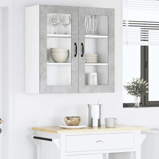 Armário de cozinha suspenso - armario de cocina colgante com porta Cinzento 80 x 31 x 80 cm