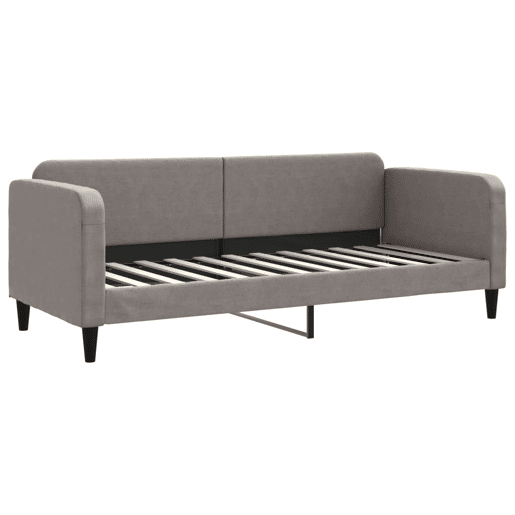 Sofá-cama, Sofá conversível com colchão 80x200 cm tecido cinzento-acastanhado