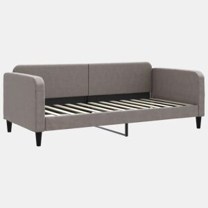 Sofá-cama, Sofá conversível 90x200 cm tecido cinzento-acastanhado