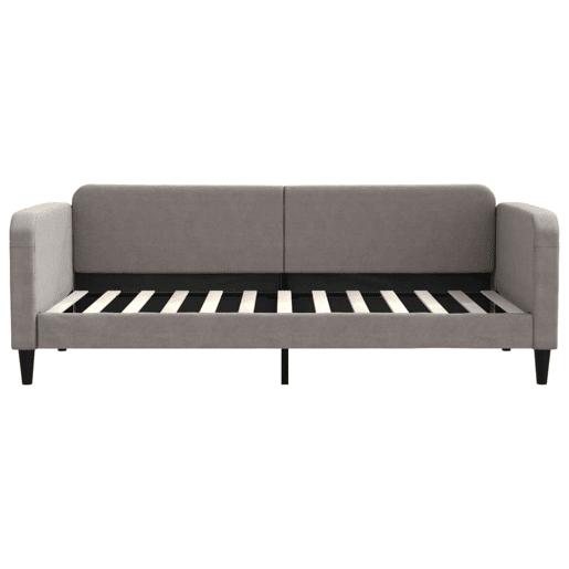 Sofá-cama, Sofá conversível 90x200 cm tecido cinzento-acastanhado