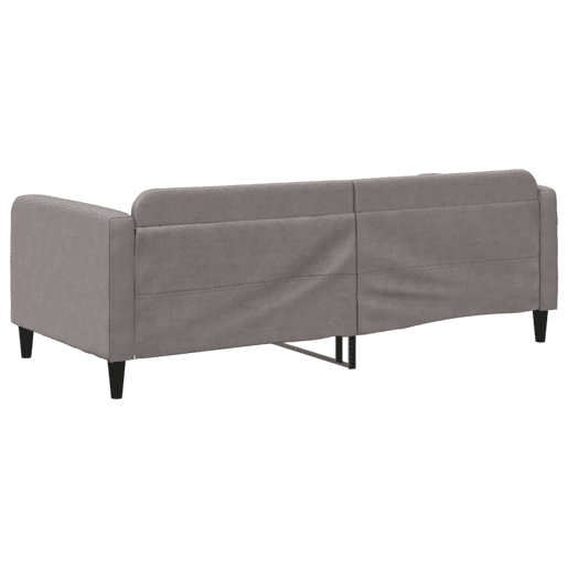 Sofá-cama, Sofá conversível 90x200 cm tecido cinzento-acastanhado