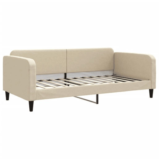 Sofá-cama, Sofá conversível com colchão 100x200 cm tecido cor creme