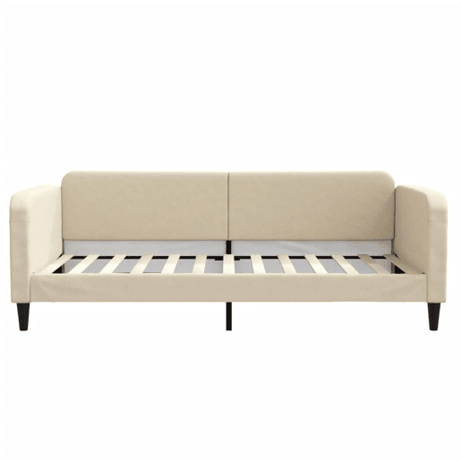 Sofá-cama, Sofá conversível com colchão 100x200 cm tecido cor creme