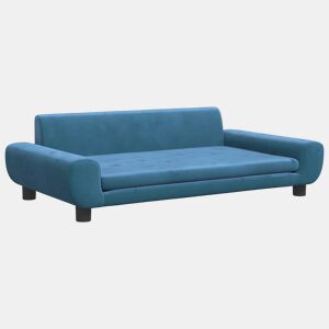 Sofá infantil, Sofá para criança 100x54x33 cm veludo azul