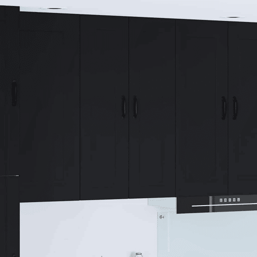 Armário de cozinha suspenso - armario de cocina colgante com porta Preto 60 x 31 x 100 cm