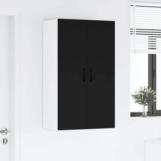 Armário de cozinha suspenso - armario de cocina colgante com porta Preto 60 x 31 x 100 cm