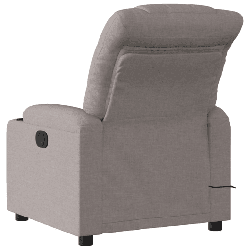 Poltrona de massagens reclinável - Poltrona relax tecido cinzento-acastanhado