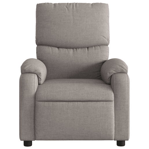 Poltrona de massagens reclinável - Poltrona relax tecido cinzento-acastanhado
