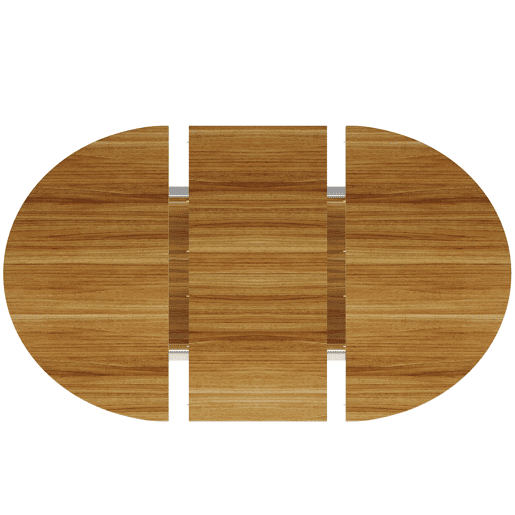 Mesa extensível redonda 118-158 cm - Para até 6 pessoas - Madeira - Castanho