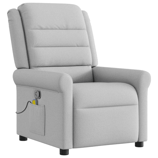 Cadeira de massagem reclinável - Poltrona relax tecido cinzento