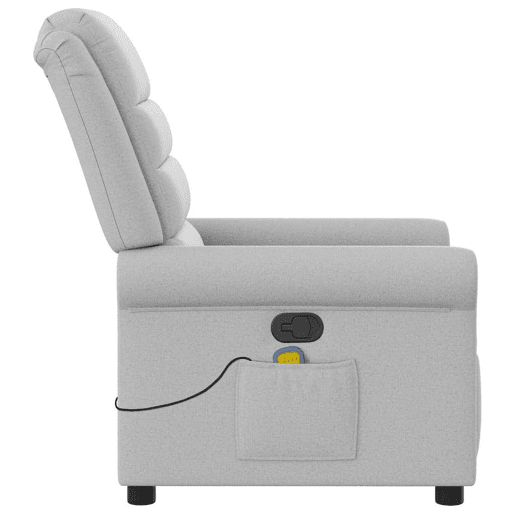 Cadeira de massagem reclinável - Poltrona relax tecido cinzento