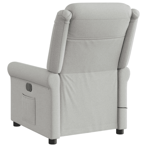 Cadeira de massagem reclinável - Poltrona relax tecido cinzento