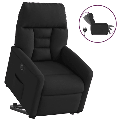 Poltrona reclinável - Poltrona relax elétrica tecido preto