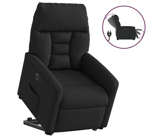 Sillón eléctrico reclinable elevable - sillón relax de tela negro
