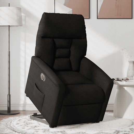 Poltrona reclinável - Poltrona relax elétrica tecido preto