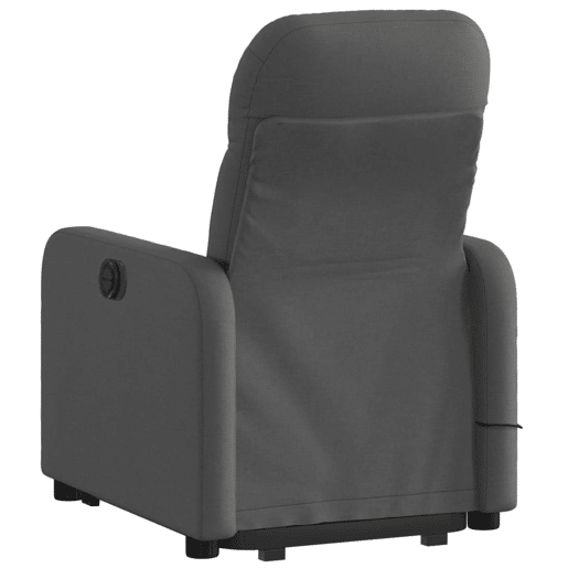 Poltrona elétrica elevatória massagens - Poltrona relax tecido cinzento-escuro
