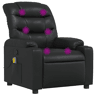 Poltrona de massagens reclinável - Poltrona relax couro artificial preto