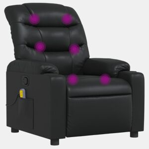Poltrona de massagens reclinável - Poltrona relax couro artificial preto