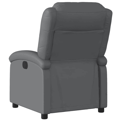 Poltrona de massagens reclinável - Poltrona relax couro artificial cinzento