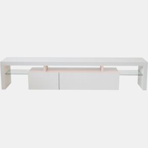 Móvel TV LED lacado Tina - 187,5 x 34 x 38 cm - Branco