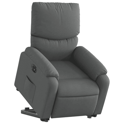 Poltrona reclinável - Poltrona relax elétrica tecido cinzento-escuro