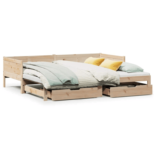 Sofá-cama, Sofá conversível com gavetão e gavetas sem colchão 90x190 cm