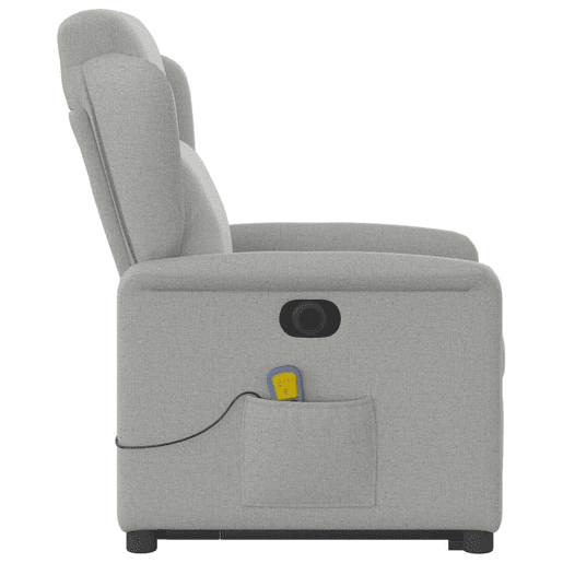 Poltrona elétrica elevatória massagens - Poltrona relax tecido cinzento-nublado