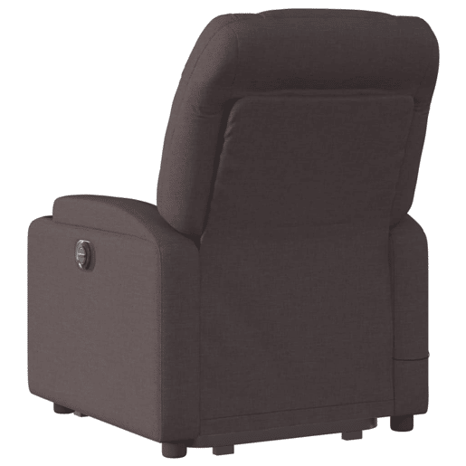 Poltrona elétrica massagens - Poltrona relax tecido castanho-escuro