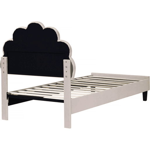 Cama em forma de concha de veludo Manon - 90 x 190 cm - Bege