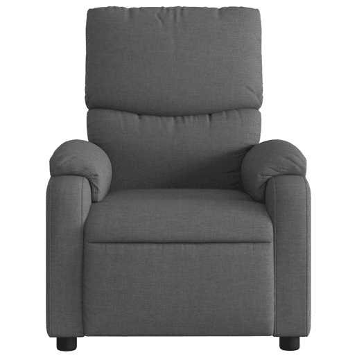 Poltrona de massagens reclinável - Poltrona relax tecido cinzento-escuro