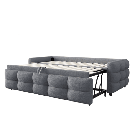 Sofá-cama 90180x190 cm - Puffbed, com Lattenrost, multifuncional, cinzento Sofá-cama 90180x190 cm - Puffbed, com Lattenrost, multifuncional, cinzento