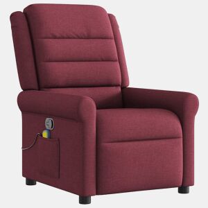 Poltrona de massagens reclinável - Poltrona relax tecido vermelho tinto