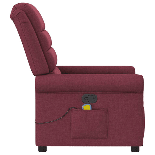 Poltrona de massagens reclinável - Poltrona relax tecido vermelho tinto