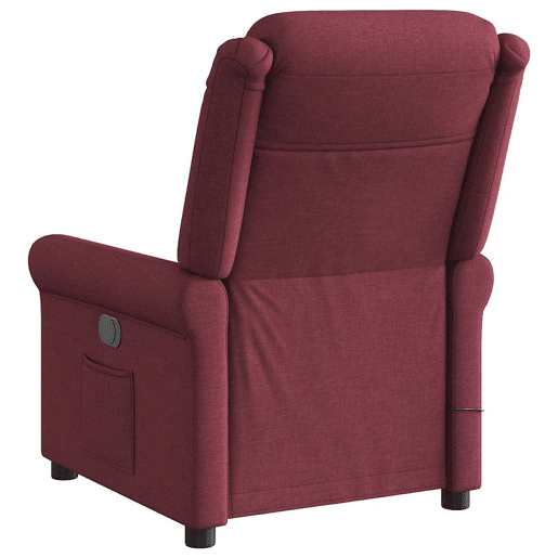 Poltrona de massagens reclinável - Poltrona relax tecido vermelho tinto