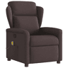 Poltrona de massagens reclinável - Poltrona relax tecido castanho-escuro