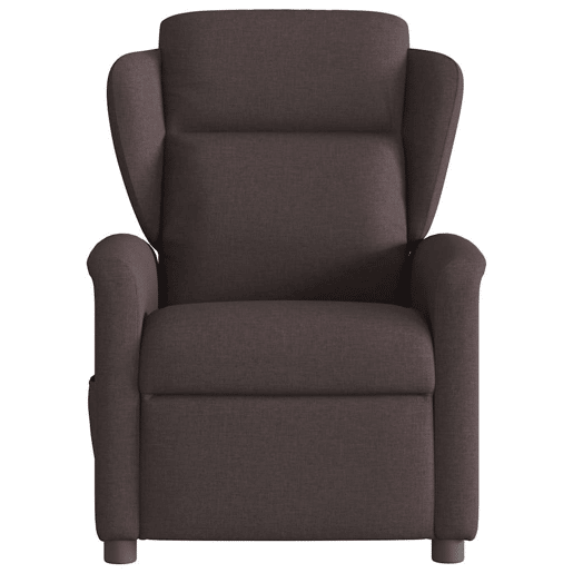 Poltrona de massagens reclinável - Poltrona relax tecido castanho-escuro Poltrona de massagens reclinável - Poltrona relax tecido castanho-escuro