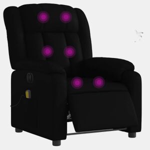 Poltrona massagens reclinável - Poltrona relax elétrica couro artificial preto