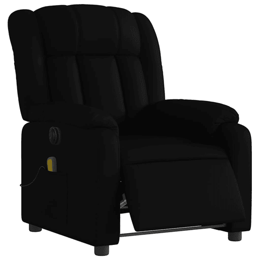 Poltrona massagens reclinável - Poltrona relax elétrica couro artificial preto