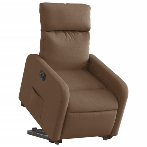 Poltrona reclinável - Poltrona relax elétrica tecido castanho