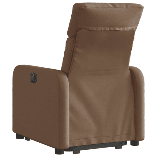 Poltrona reclinável - Poltrona relax elétrica tecido castanho
