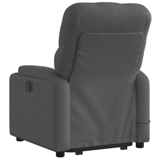 Poltrona elétrica elevatória massagens - Poltrona relax tecido cinzento-escuro