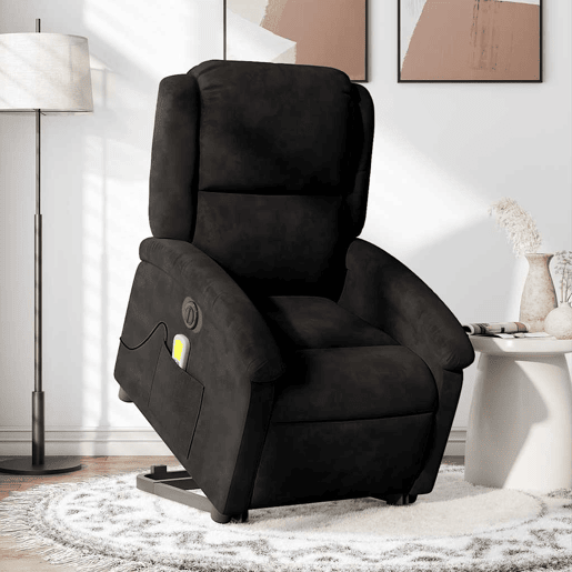 Poltrona massagens reclinável - Poltrona relax elétrica veludo preto