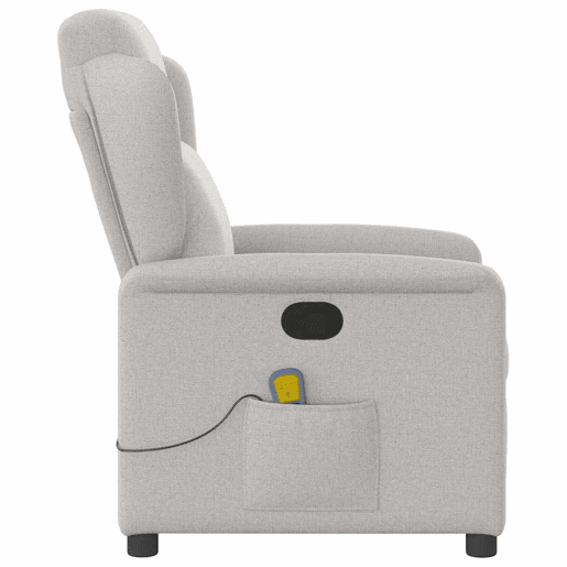 Cadeira de massagem reclinável - Poltrona relax tecido cinzento