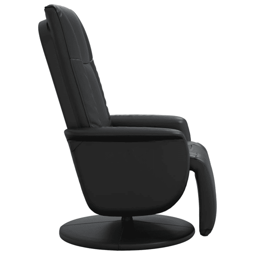 Cadeira reclinável - Poltrona relax com apoio de pés couro artificial preto Cadeira reclinável - Poltrona relax com apoio de pés couro artificial preto