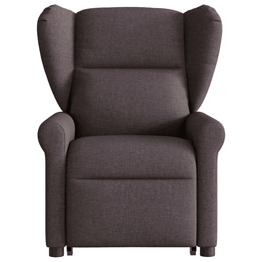 Poltrona elétrica massagens - Poltrona relax tecido castanho-escuro Poltrona elétrica massagens - Poltrona relax tecido castanho-escuro